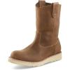 Guide Gear Wedge 10” Wellington Work Boots for Men, Mid-High, Leather Shoes, Moisture-Wicking Lining(Brown)