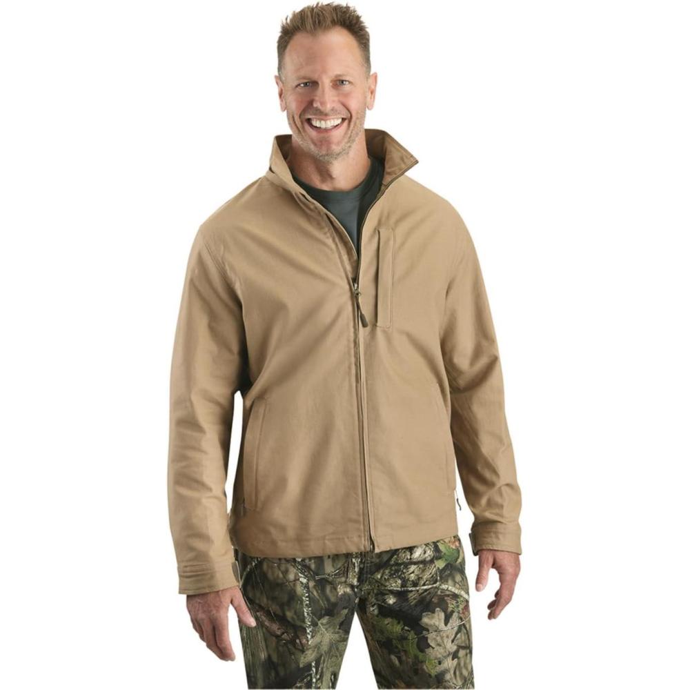 image:imageGuide Gear Mens Stretch Canvas Jacket Hunt Outdoor Outerwear Gear Apparel ClothingField Khaki